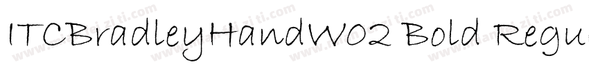 ITCBradleyHandW02 Bold Regular字体转换